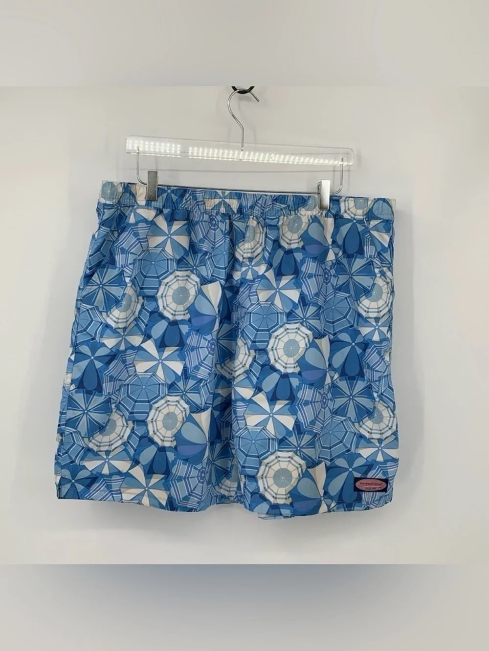 Vineyard Vines board shorts swim trunks blue white pockets drawstring men XXL